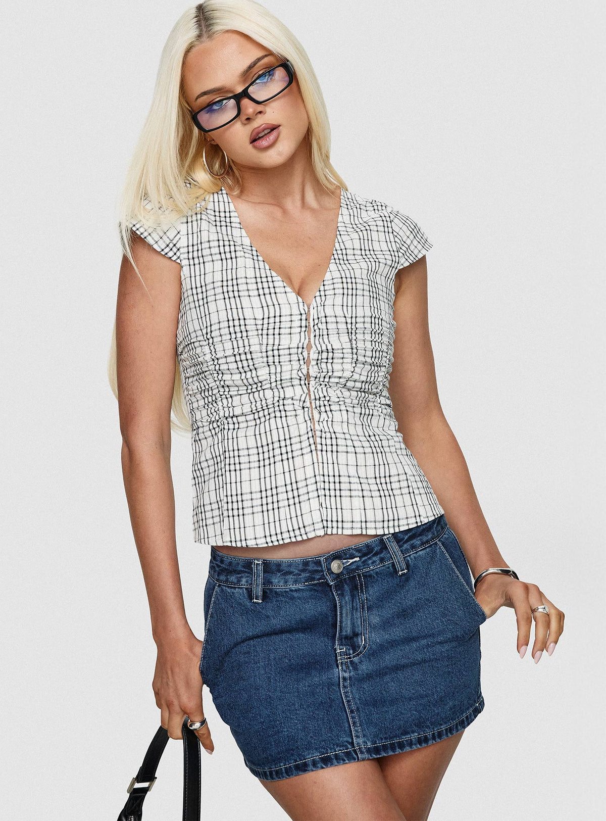 Indulgence Corset Top Multi Check