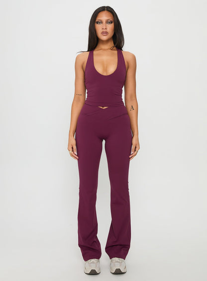 Fast Track Longline Active Tank Top Plum