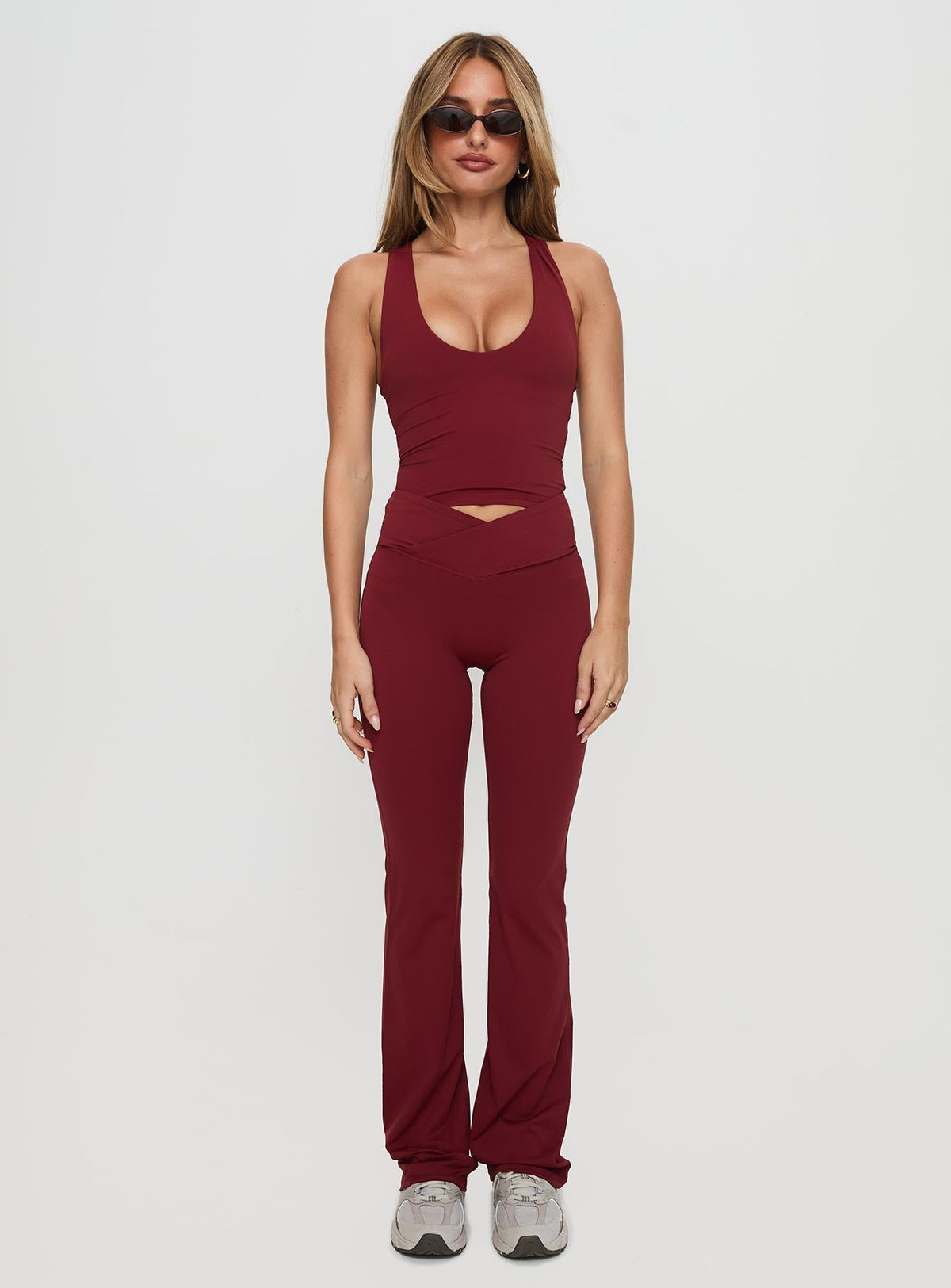 Fast Track Longline Active Tank Top Red