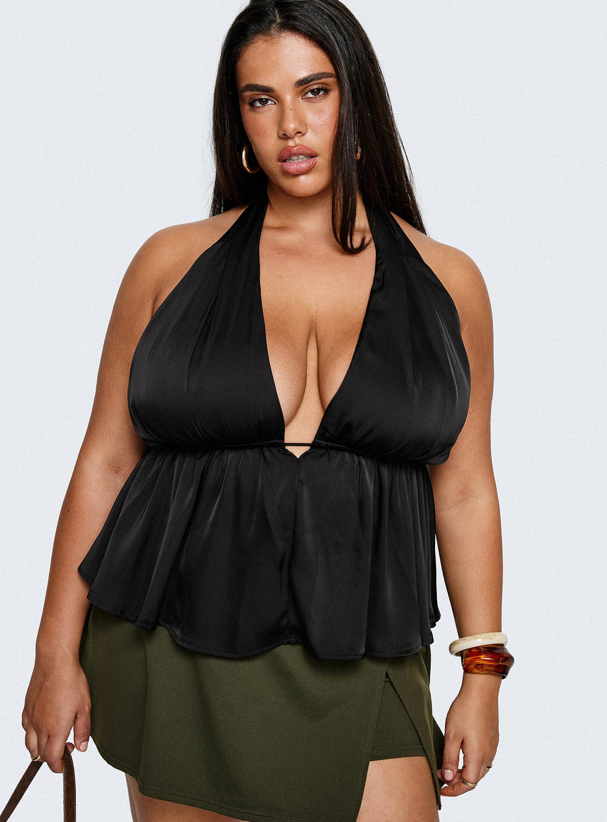 Saddler Halter Top Black Curve