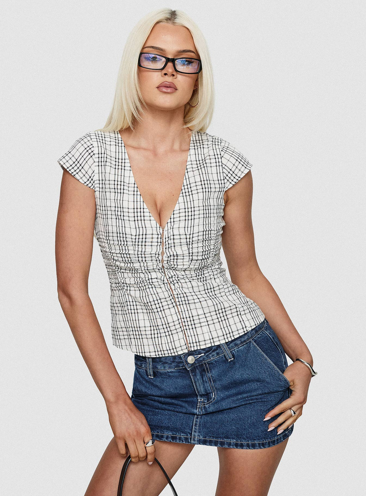 Indulgence Corset Top Multi Check