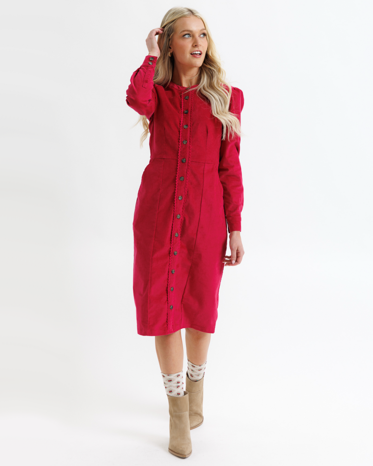 Chesterfield Cord Dress - Final Sale