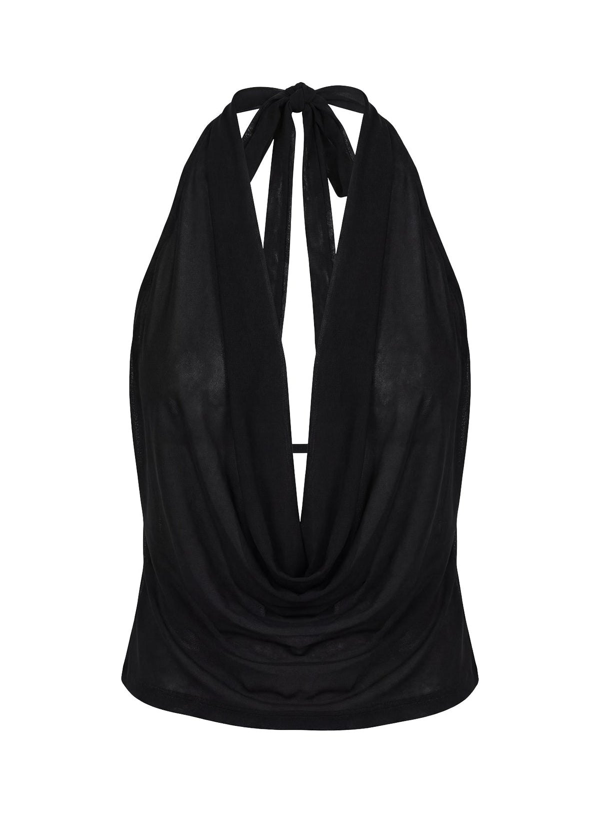 Carefree Days Cowl Neck Top Black