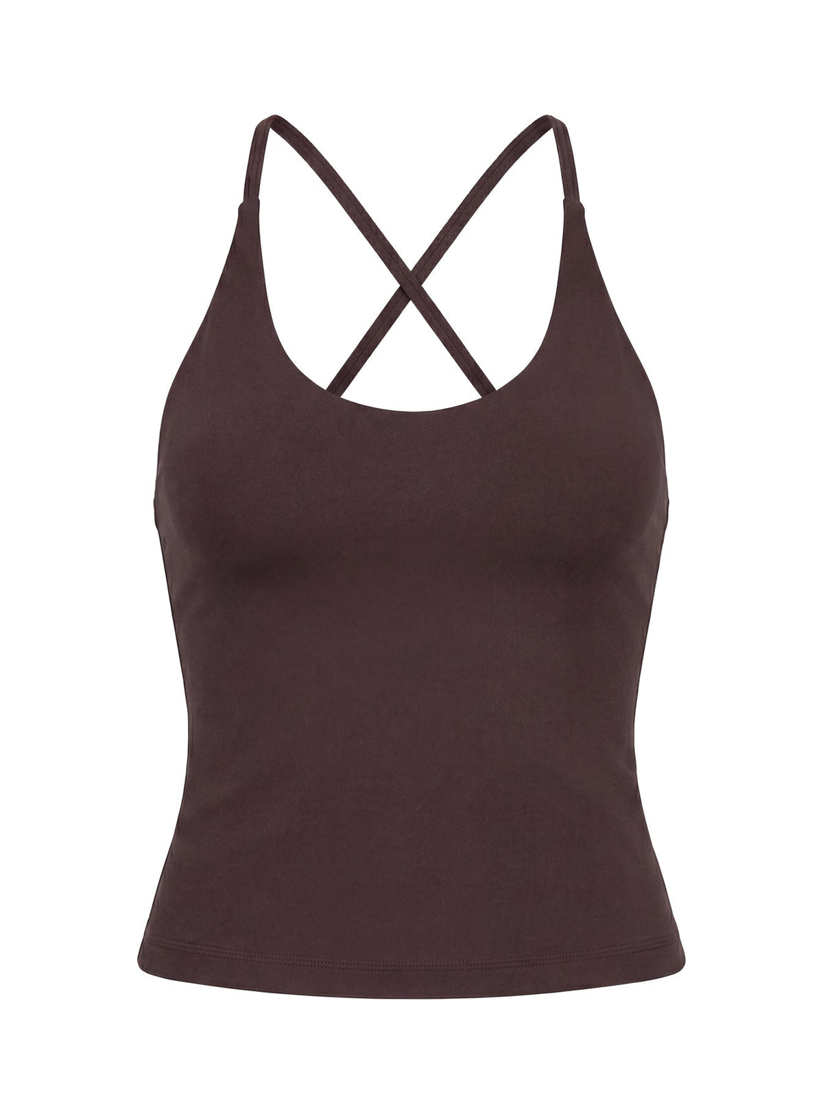 Pace Active Cross Back Tank Top Brown