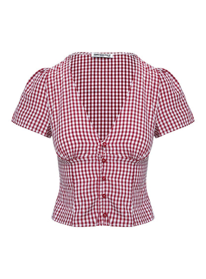 Isolda Top Red Gingham