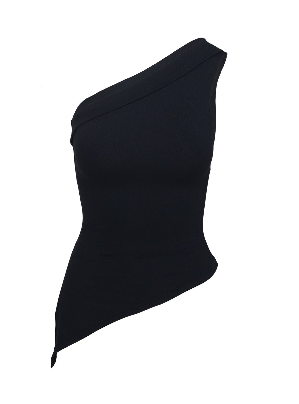 Lunah One Shoulder Top Black