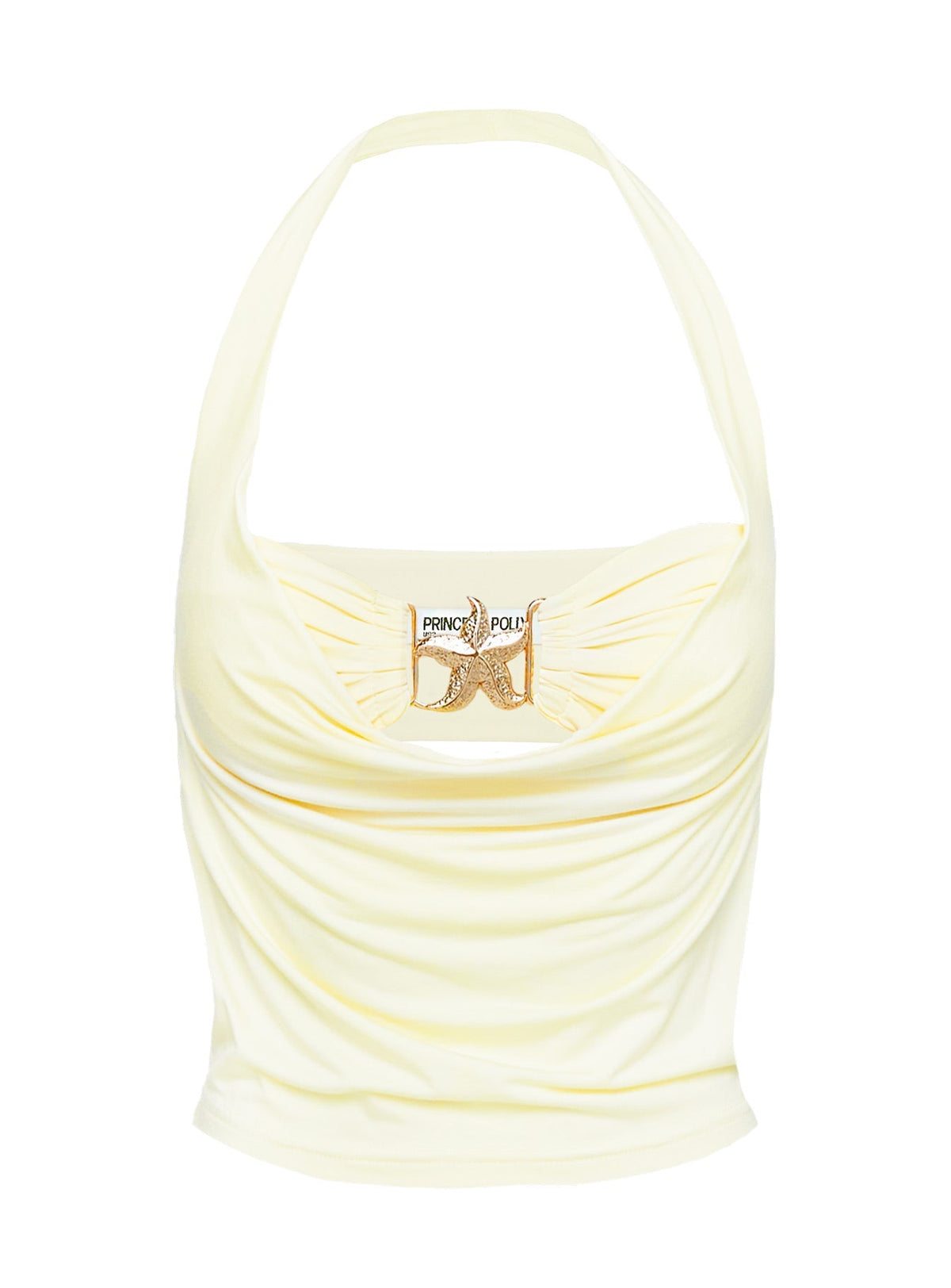 Money Talks Star Detail Top Yellow