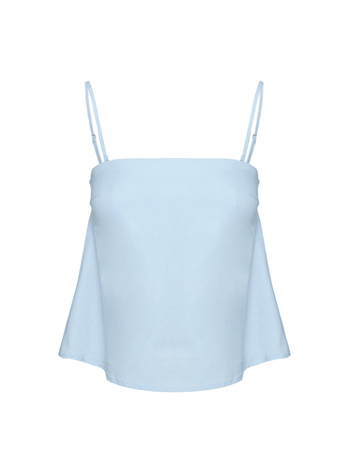 Trapeze Strapless Top Blue