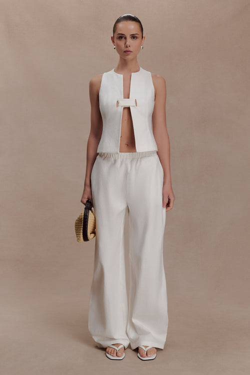 Aldea Cotton Sleeveless Top - White