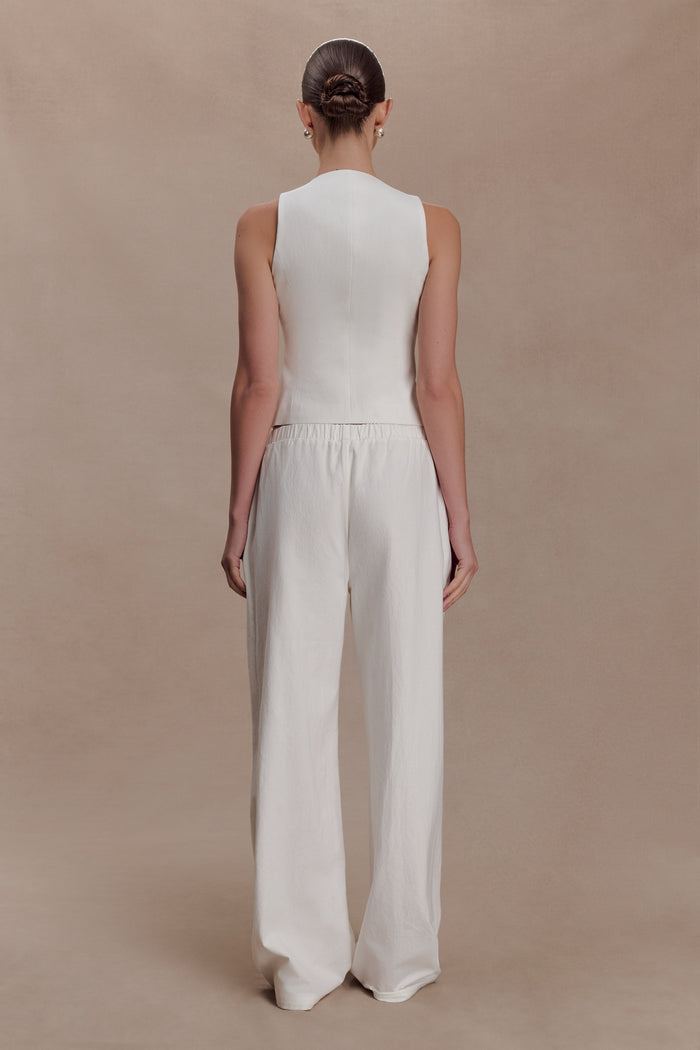 Aldea Cotton Sleeveless Top - White
