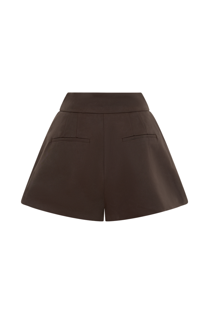 Alden High Waisted Short - Chocolate