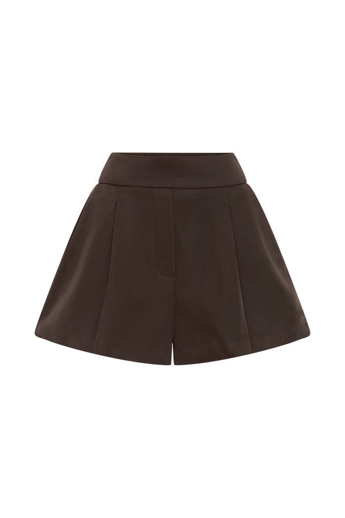 Alden High Waisted Short - Chocolate