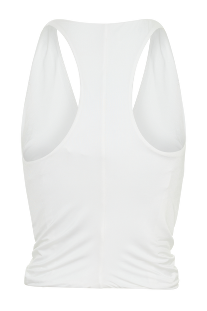 Alessandra Slinky Ruffle Top - Ivory