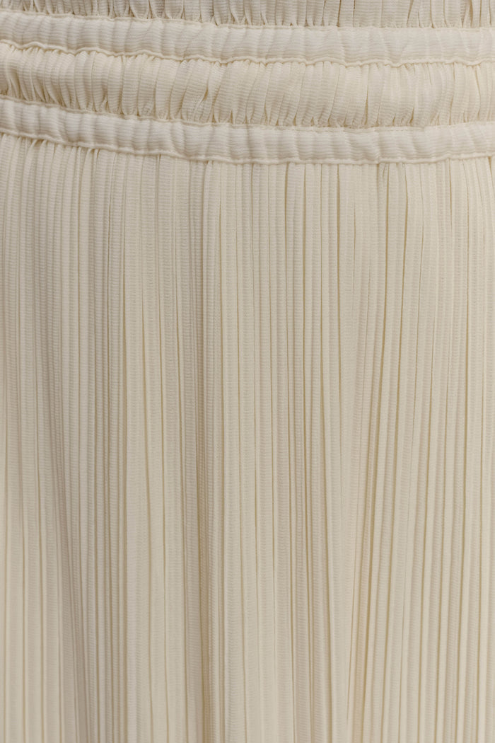 Amaris Gathered Plisse Maxi Skirt - Lemon