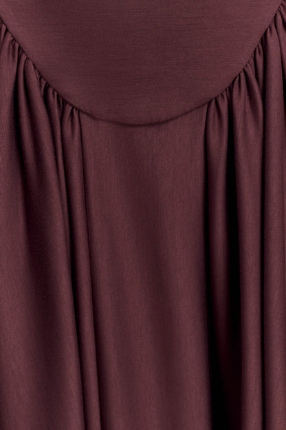 Angelina Scuba Halter Midi Dress - Chocolate