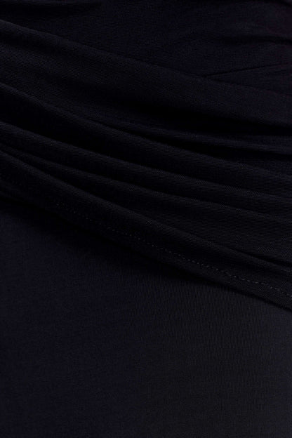 Aspyn Slinky Gathered Wide Leg Pants - Black