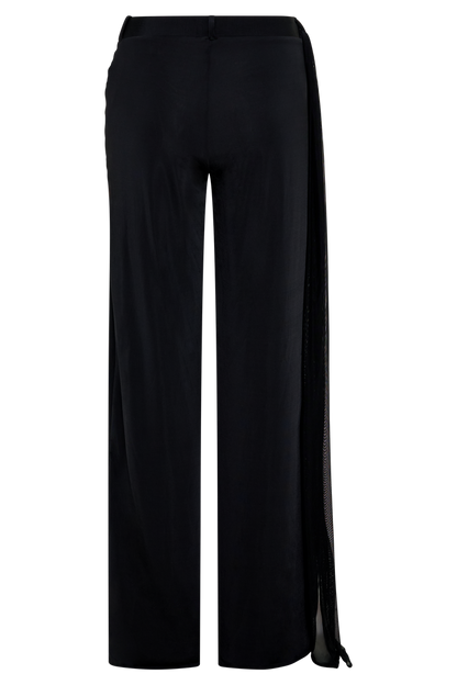 Aspyn Slinky Gathered Wide Leg Pants - Black