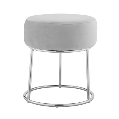 Bardot Gray Vanity Stool