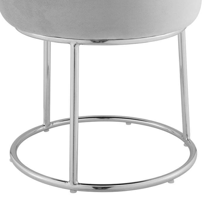 Bardot Gray Vanity Stool