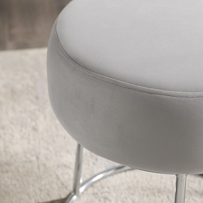 Bardot Gray Vanity Stool