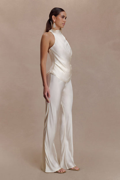 Bianca Satin Pants - Ivory