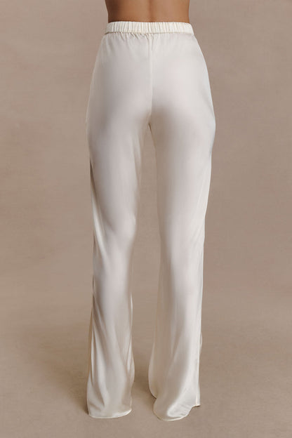 Bianca Satin Pants - Ivory