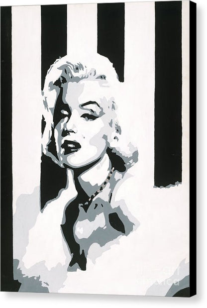 Black and White Marilyn - Canvas Print