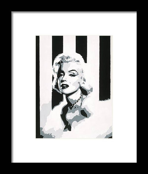 Black and White Marilyn - Framed Print