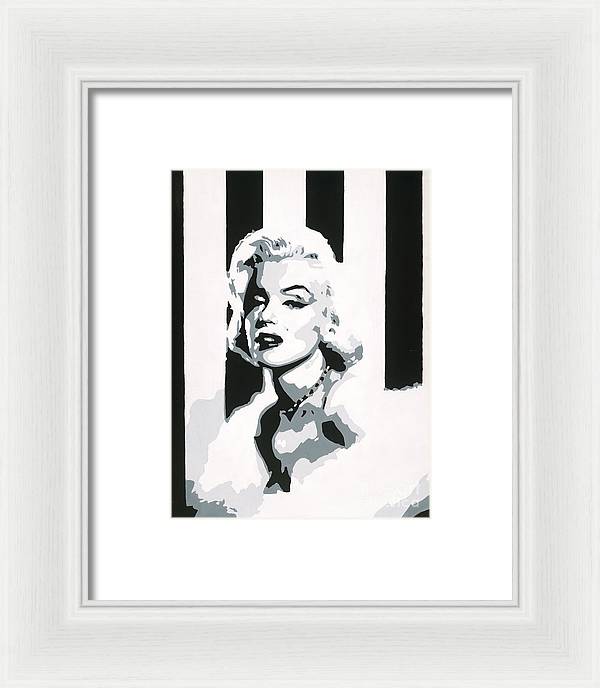 Black and White Marilyn - Framed Print