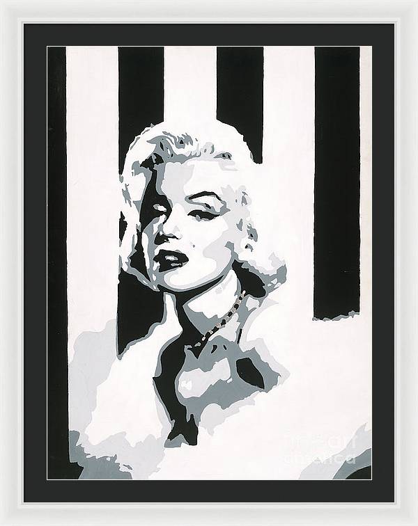 27" x 36" / White / Black
