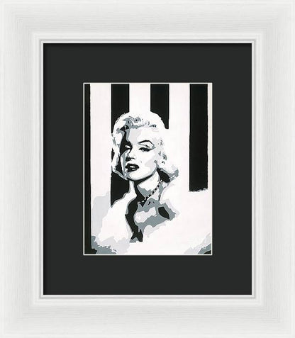 Black and White Marilyn - Framed Print