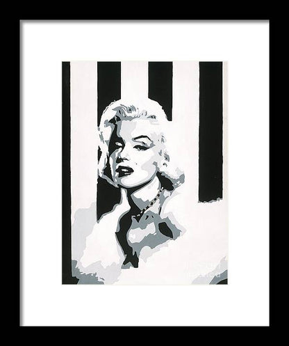 Black and White Marilyn - Framed Print