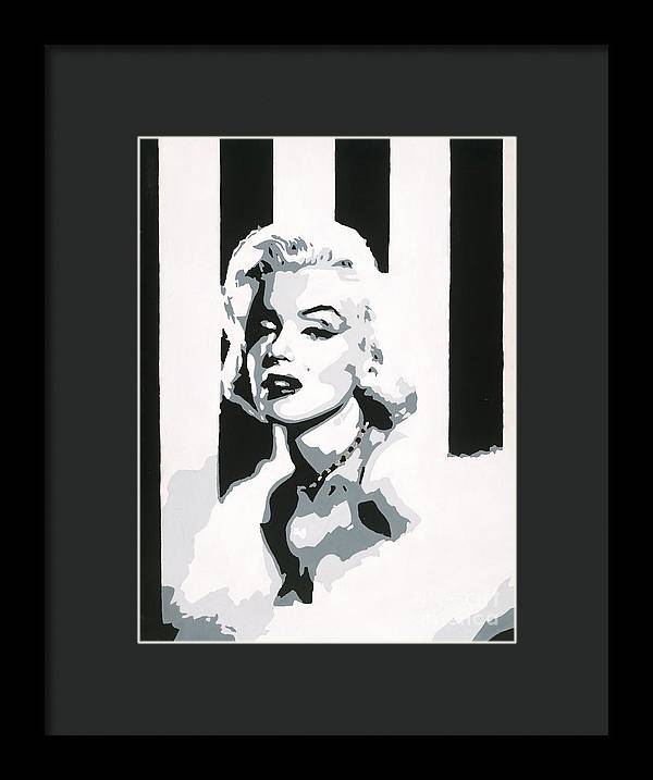 Black and White Marilyn - Framed Print