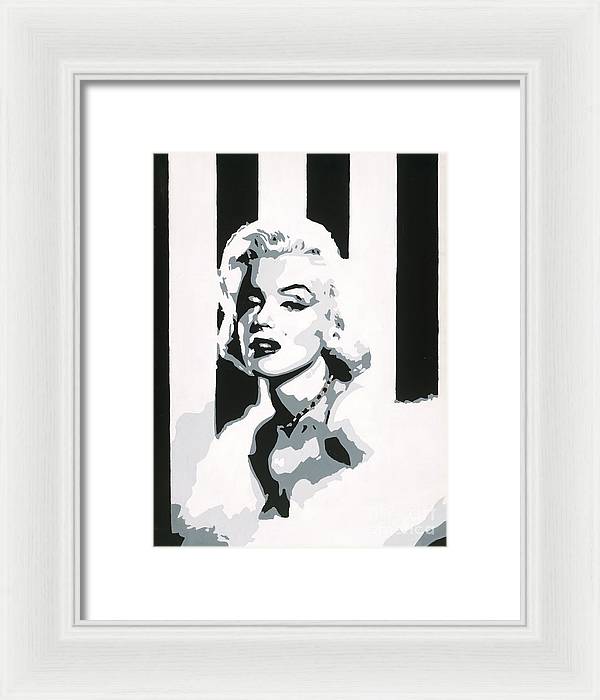 Black and White Marilyn - Framed Print