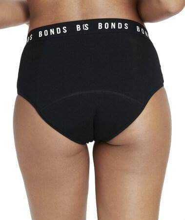 Bonds Bloody Comfy Moderate Period Full Brief - Black Knickers