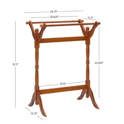 Boone Oak Blanket Rack