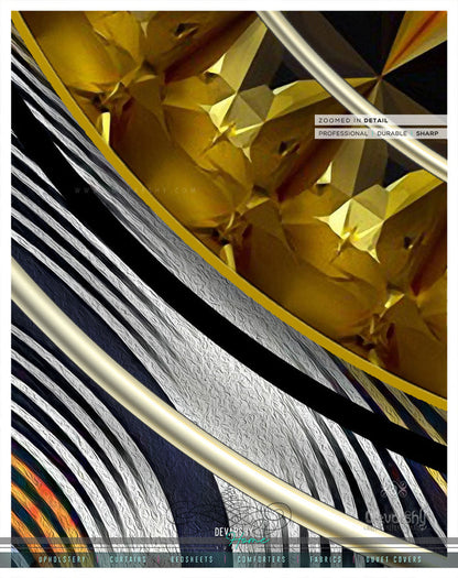 Brown Futuristic Design PREMIUM Curtain Panel. Available on 12 Fabrics. Made to Order. 100329