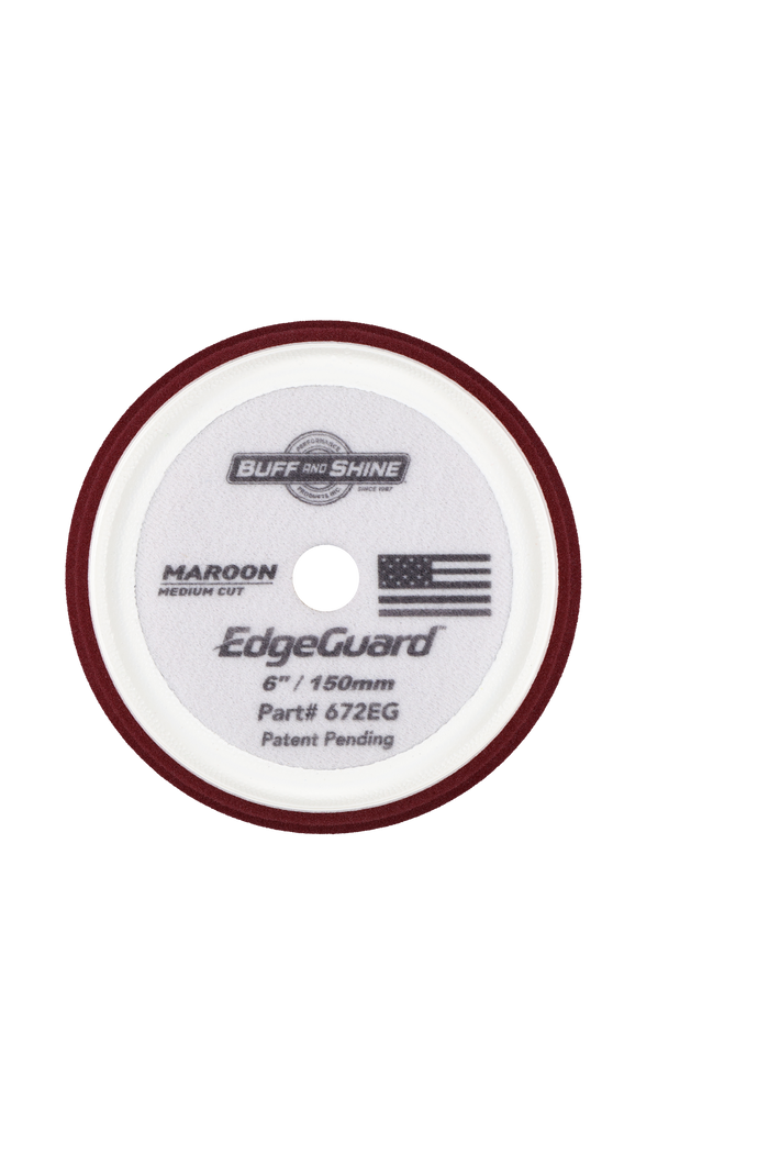Buff & Shine EdgeGuard Medium Cut Maroon Foam Pad
