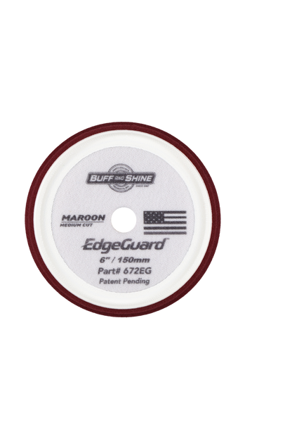 Buff & Shine EdgeGuard Medium Cut Maroon Foam Pad