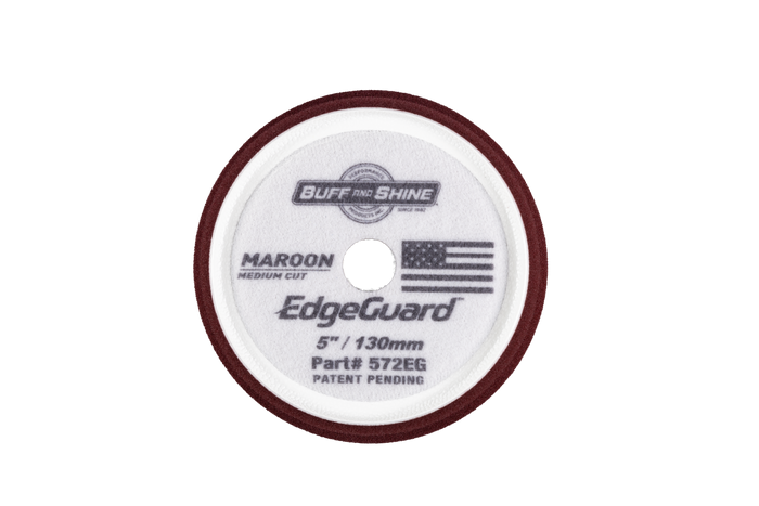 Buff & Shine EdgeGuard Medium Cut Maroon Foam Pad