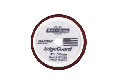Buff & Shine EdgeGuard Medium Cut Maroon Foam Pad