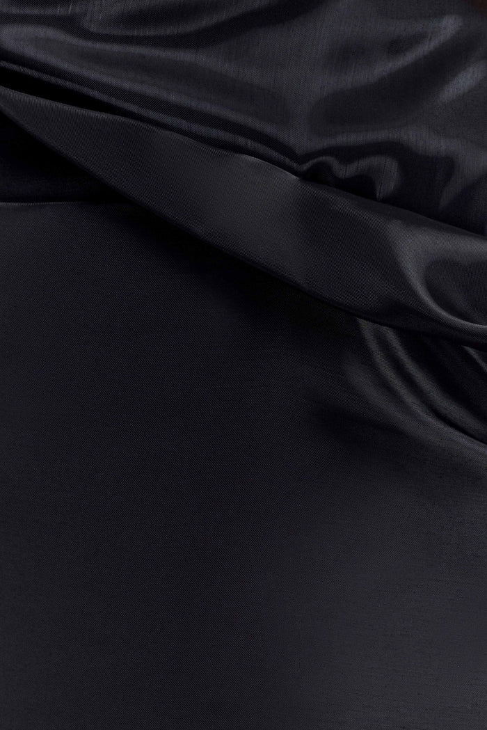 Calliope Strapless Organza Maxi Dress - Black