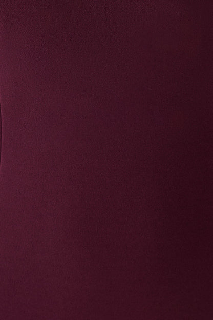 Cary Folded Strapless Crepe Midi Dress - Wine