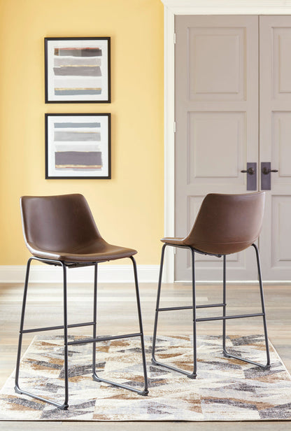 A room setting featuring Centiar Brown Bar Stool