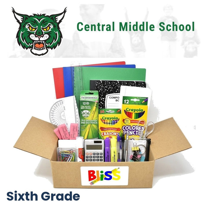 Central Middle School 6th Grade School Supply Kit