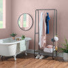 Claira Pewter Clothing Rack Short