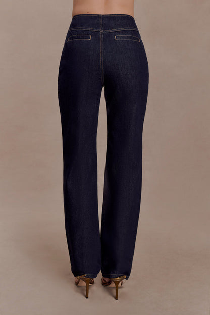 Clarrissa High Rise Jeans - Washed Indigo Blue