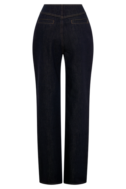 Clarrissa High Rise Jeans - Washed Indigo Blue