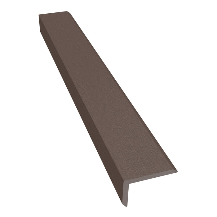 NeoTimber Classic Composite Cladding Corner Trim – Chocolate – Angled Close Up