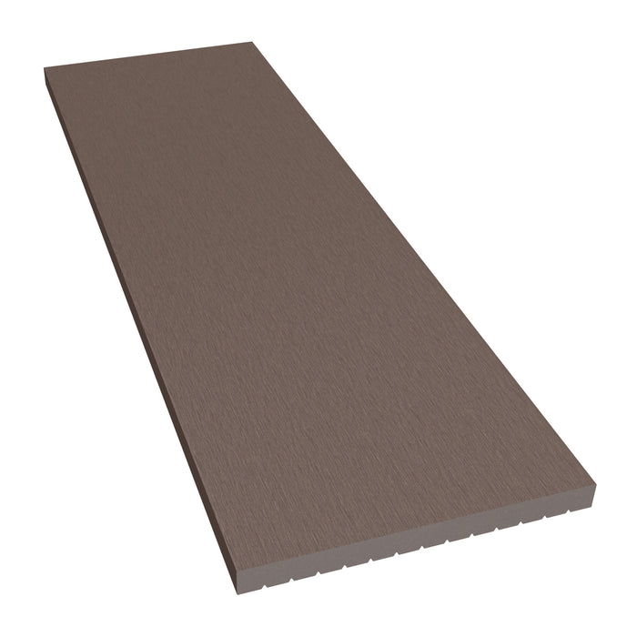 NeoTimber Classic Composite Cladding Fascia Board – Chocolate – Angled Close-Up